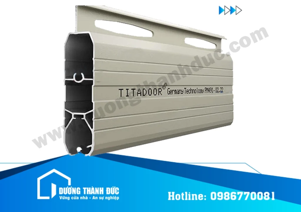 Cửa Cuốn Có Khe Thoáng Titadoor PM491 Nan Nhôm