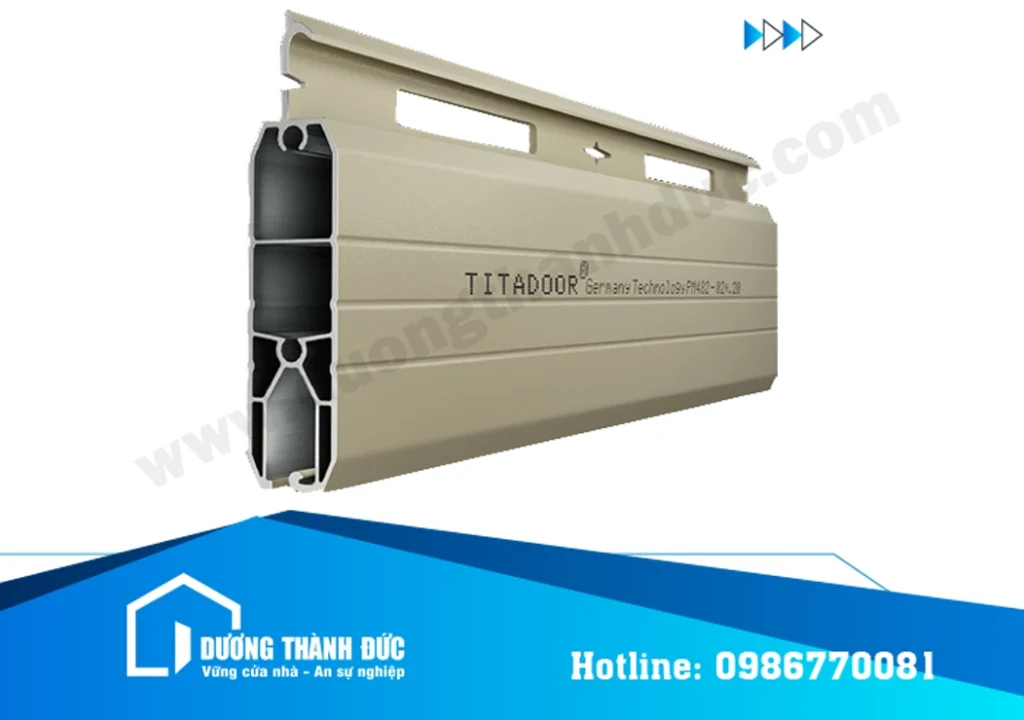 Cửa Cuốn Khe Thoáng Titadoor PM482* Nhan Nhôm