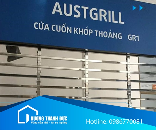 Cửa Cuốn Song Ngang AustGrill GR1 Inox Khớp Thoáng Austdoor