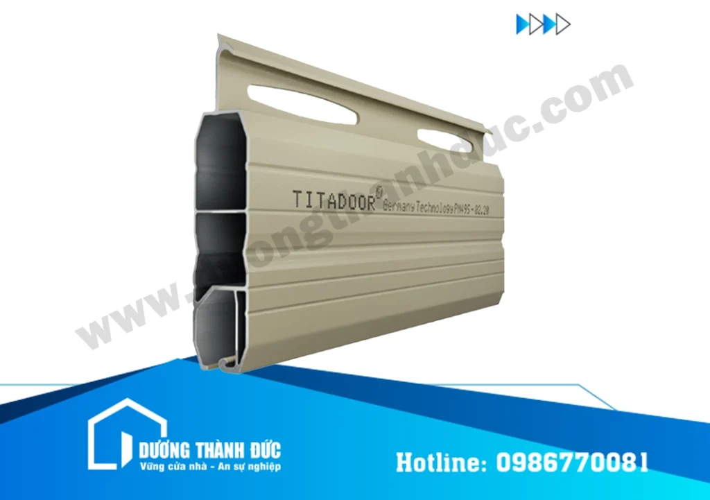 Cửa Cuốn Titadoor Elip PM491A Nan Nhôm Khe Thoáng