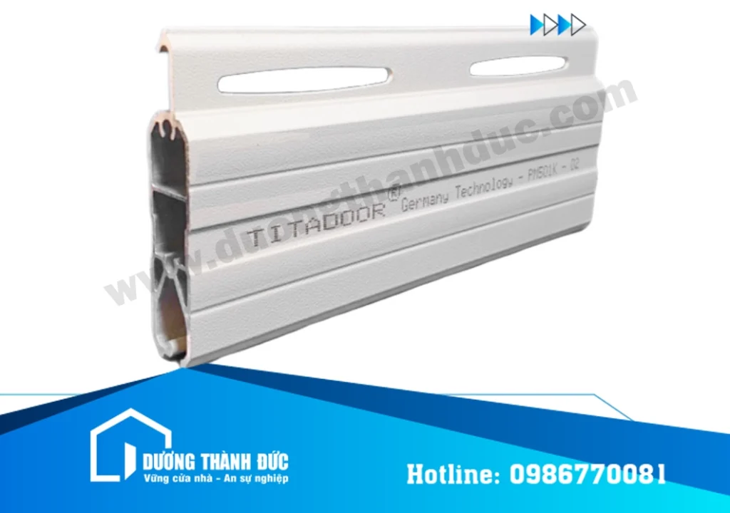 Cửa Cuốn Khe Thoáng Oval Titadoor PM501K Nan Nhôm Super Deluxe