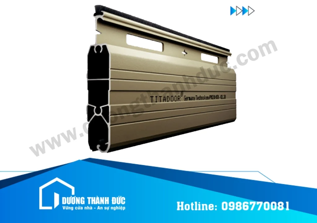 Cửa Cuốn Khe Thoáng Titadoor PM2014SR Nan Nhôm Premium