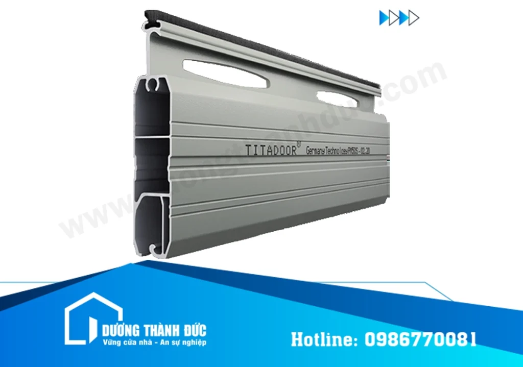 Cửa Cuốn Khe Thoáng Titadoor PM50S Nan Nhôm Premium