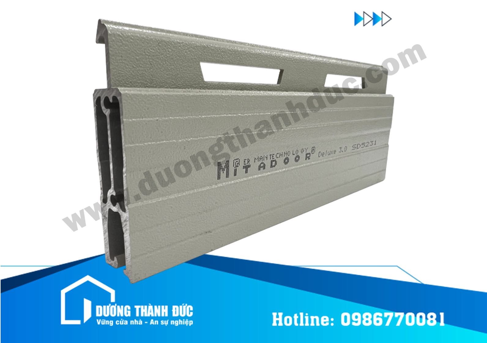 Cửa Cuốn Mitadoor SD5231 Đặc Biệt Nhôm Siêu Dày Có Khe Thoáng