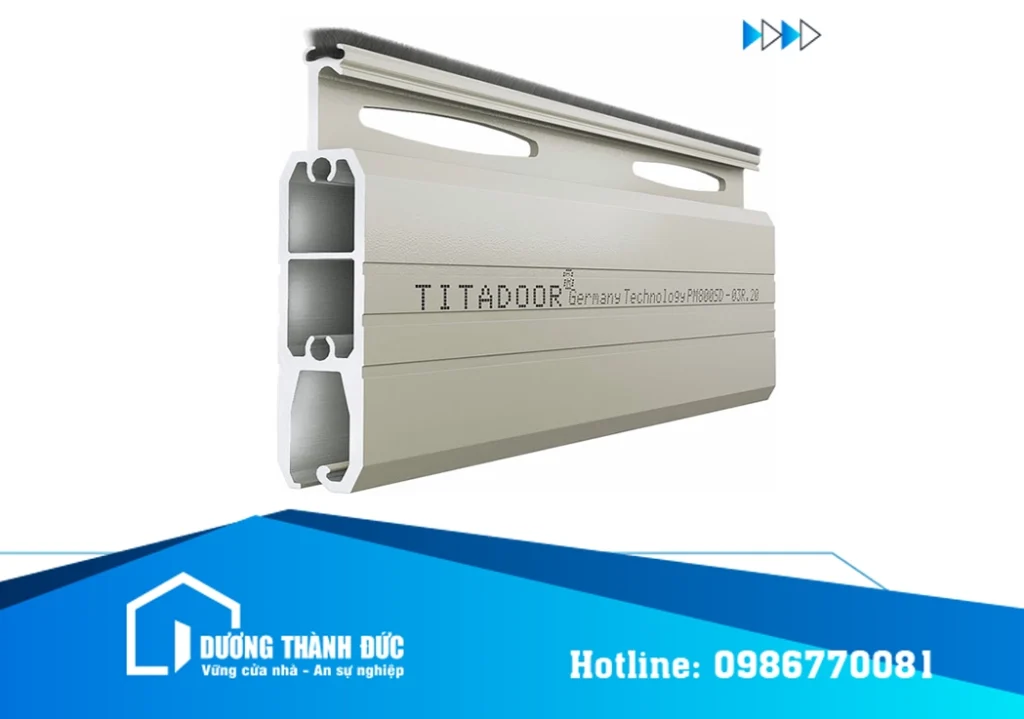 Cửa Cuốn Titadoor Nan Nhôm PM2059SR Khe Thoáng Premium