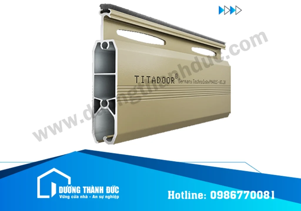 Cửa Cuốn Titadoor Nan Nhôm PM481S Khe Thoáng Premium