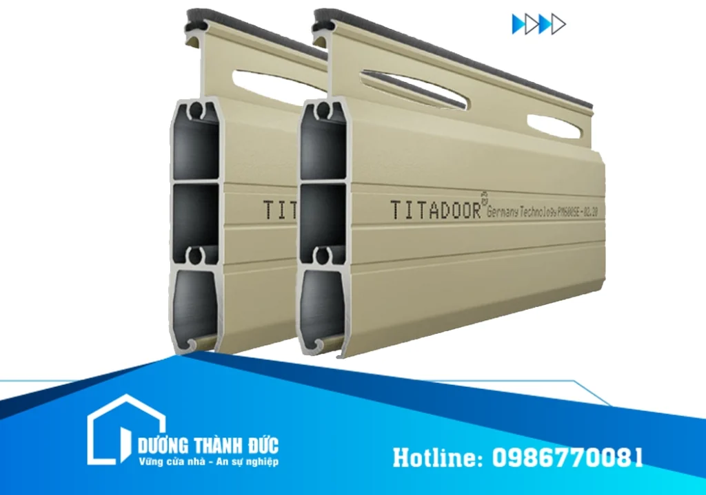Cửa Cuốn Titadoor Nan Nhôm PM600SE Khe Thoáng Premium