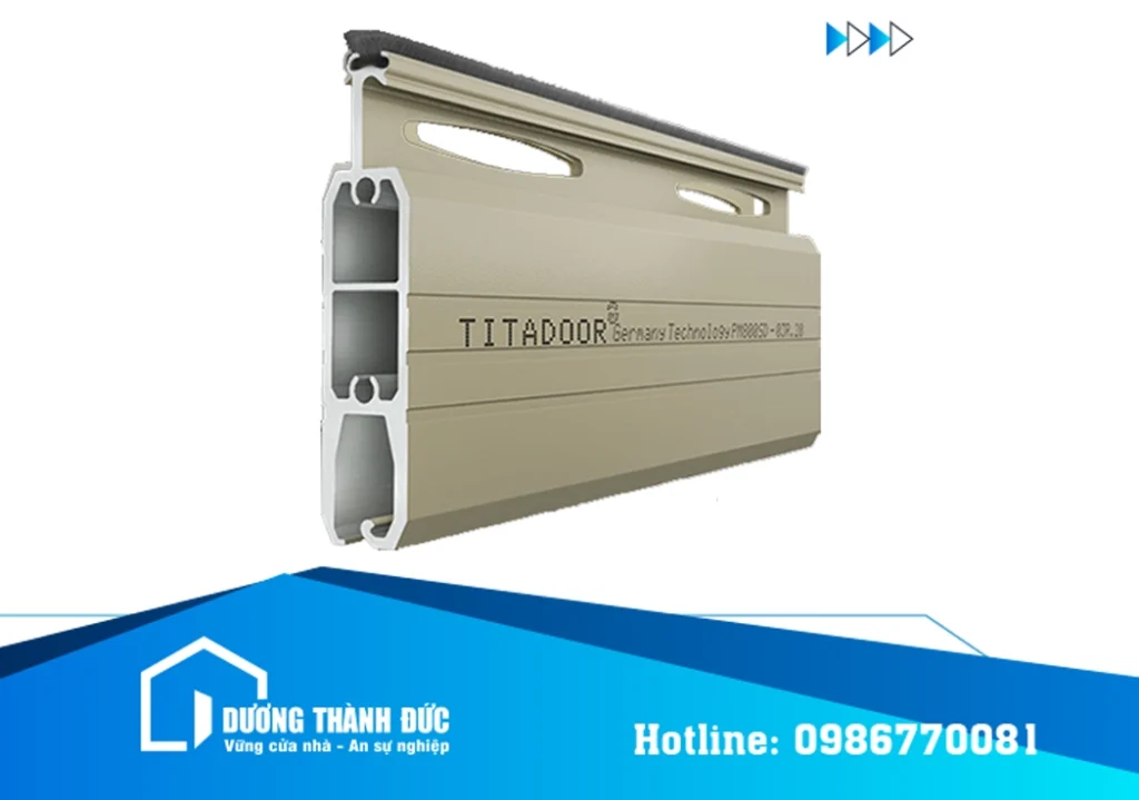 Cửa Cuốn Titadoor Nan Nhôm PM800SDR Khe Thoáng Premium