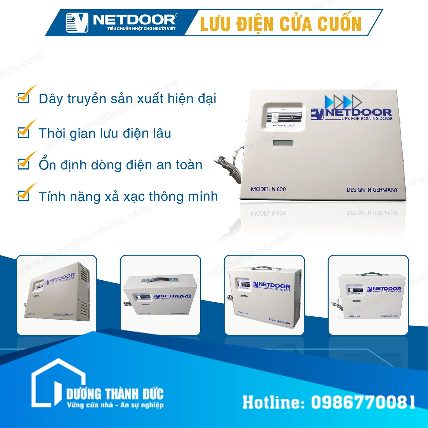 Lưu Điện Cửa Cuốn NETDOOR N800