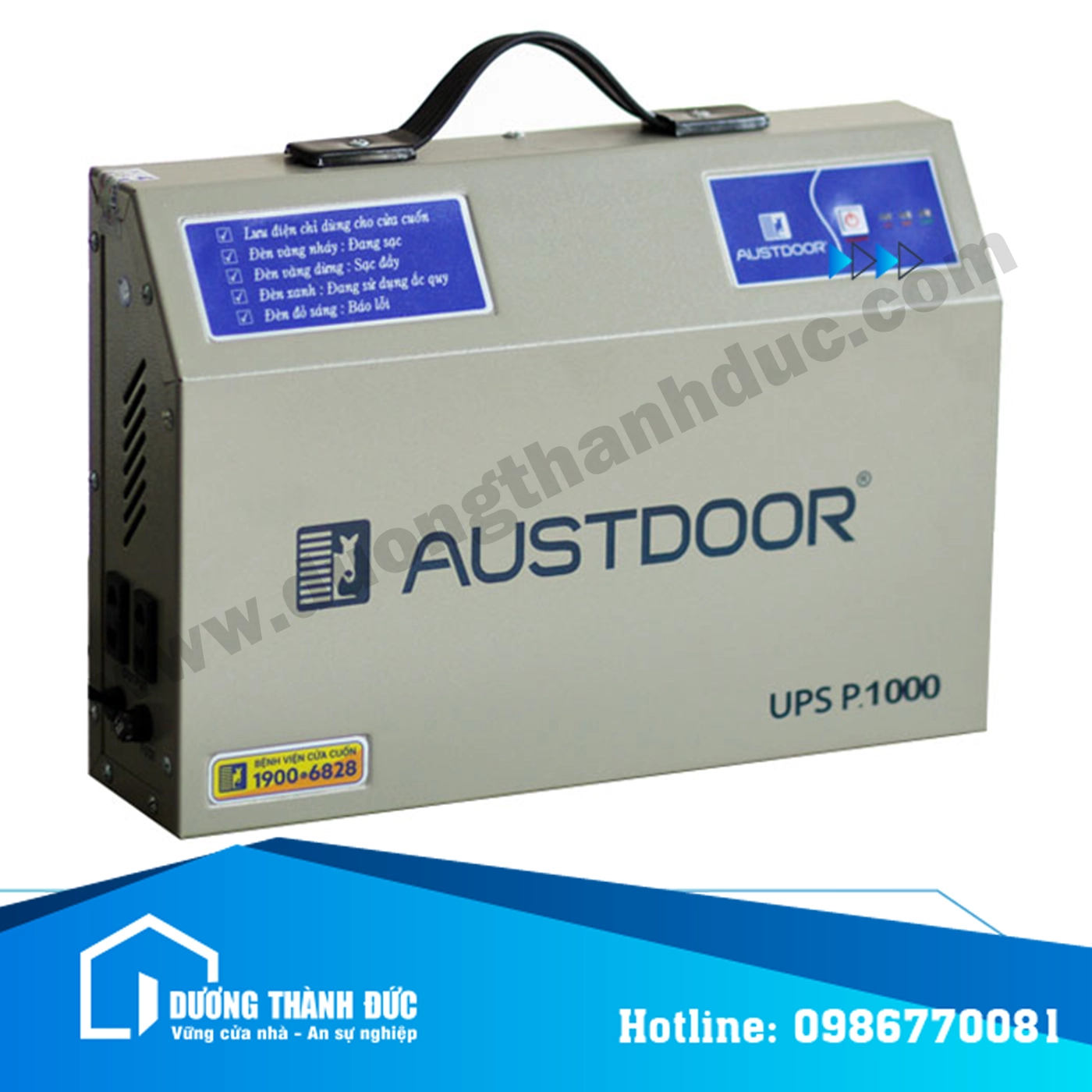 Bình Lưu Điện Cửa Cuốn Austdoor P1000