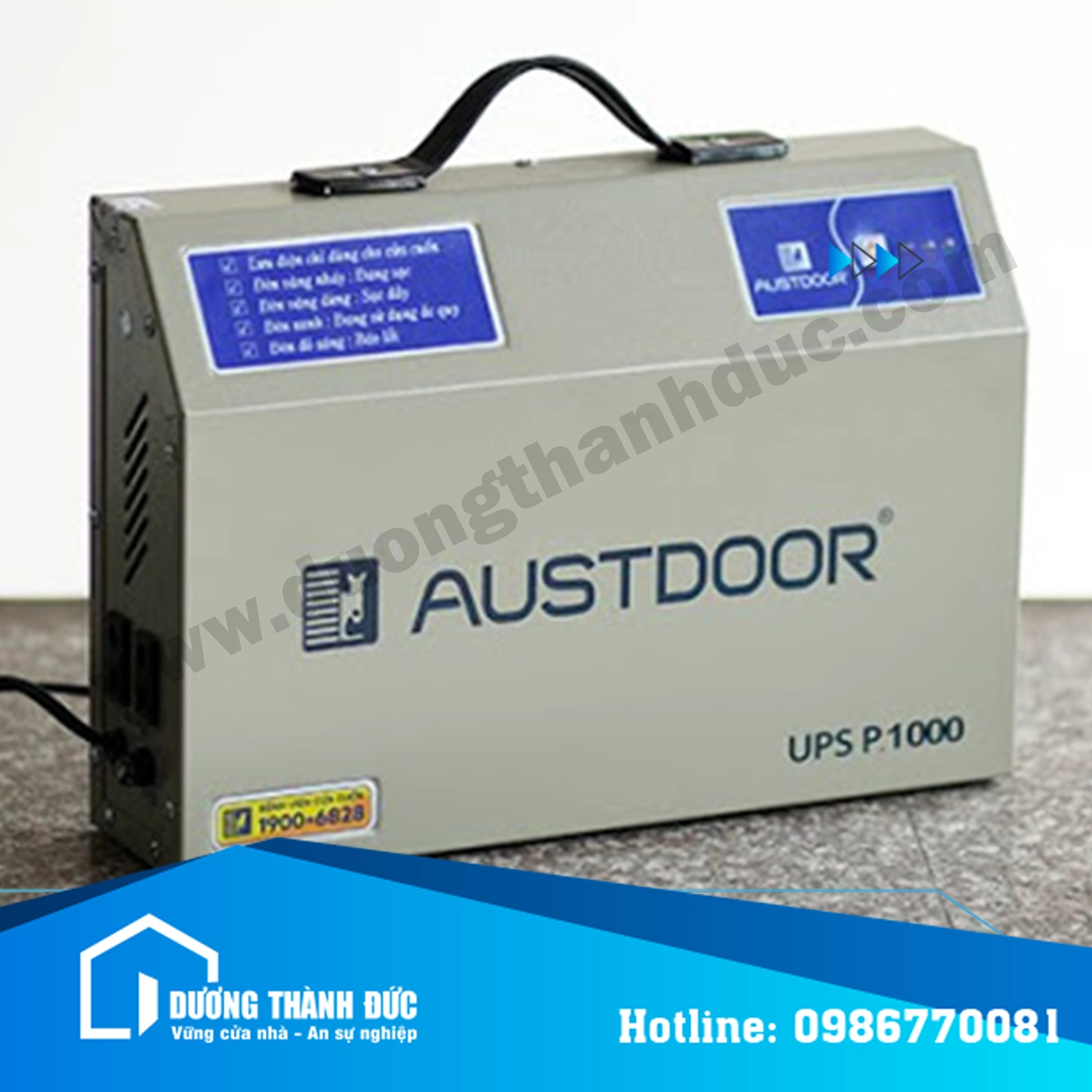 Bình Lưu Điện Cửa Cuốn Austdoor P1000