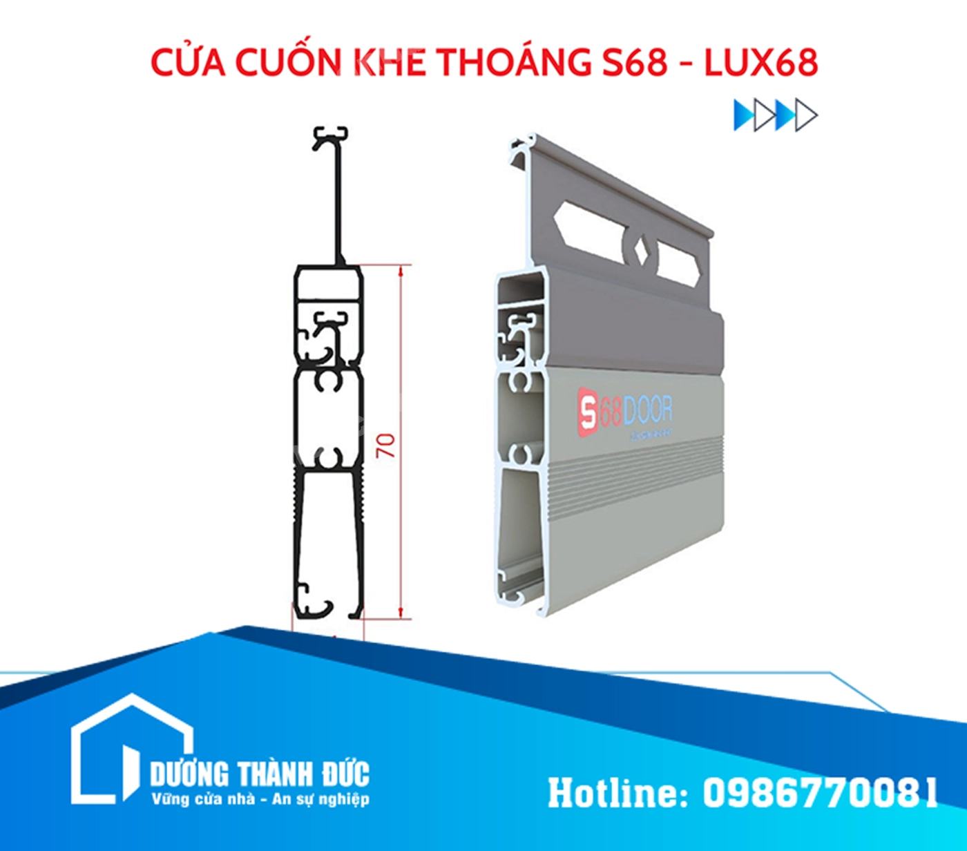 Cửa Cuốn S68door Vượng Khí LUX68 Biên Hòa Đồng Nai