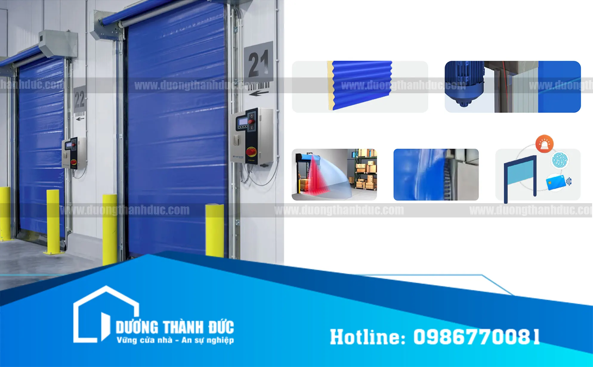 Cửa Cuốn Tốc Độ Cao Cách Nhiệt Cho Nhà Xưởng