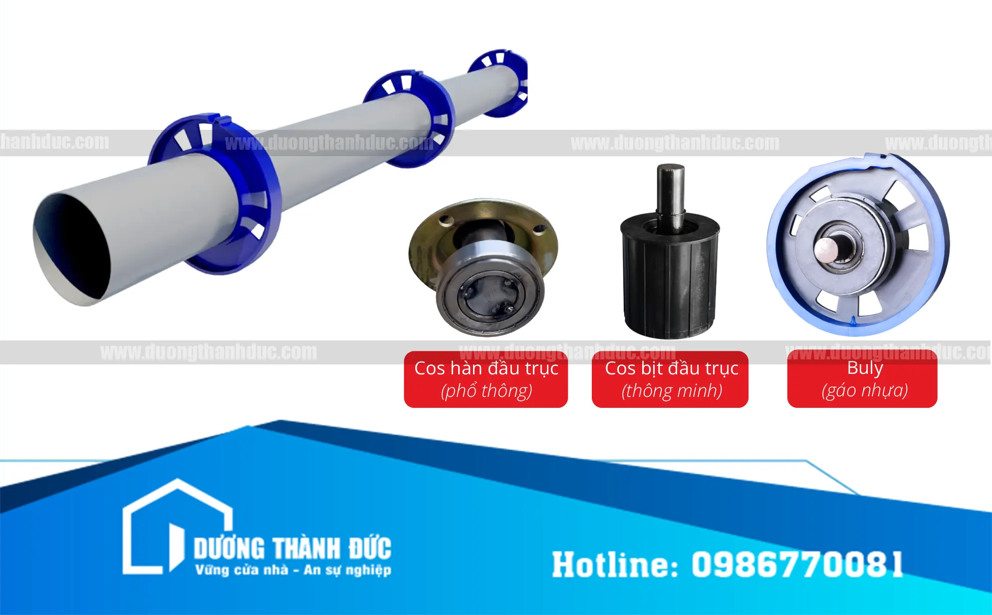 Chọn cửa cuốn phải hiểu về Trục và Các Loại Bịt Đầu Trục Ảnh Hưởng Đến Giá