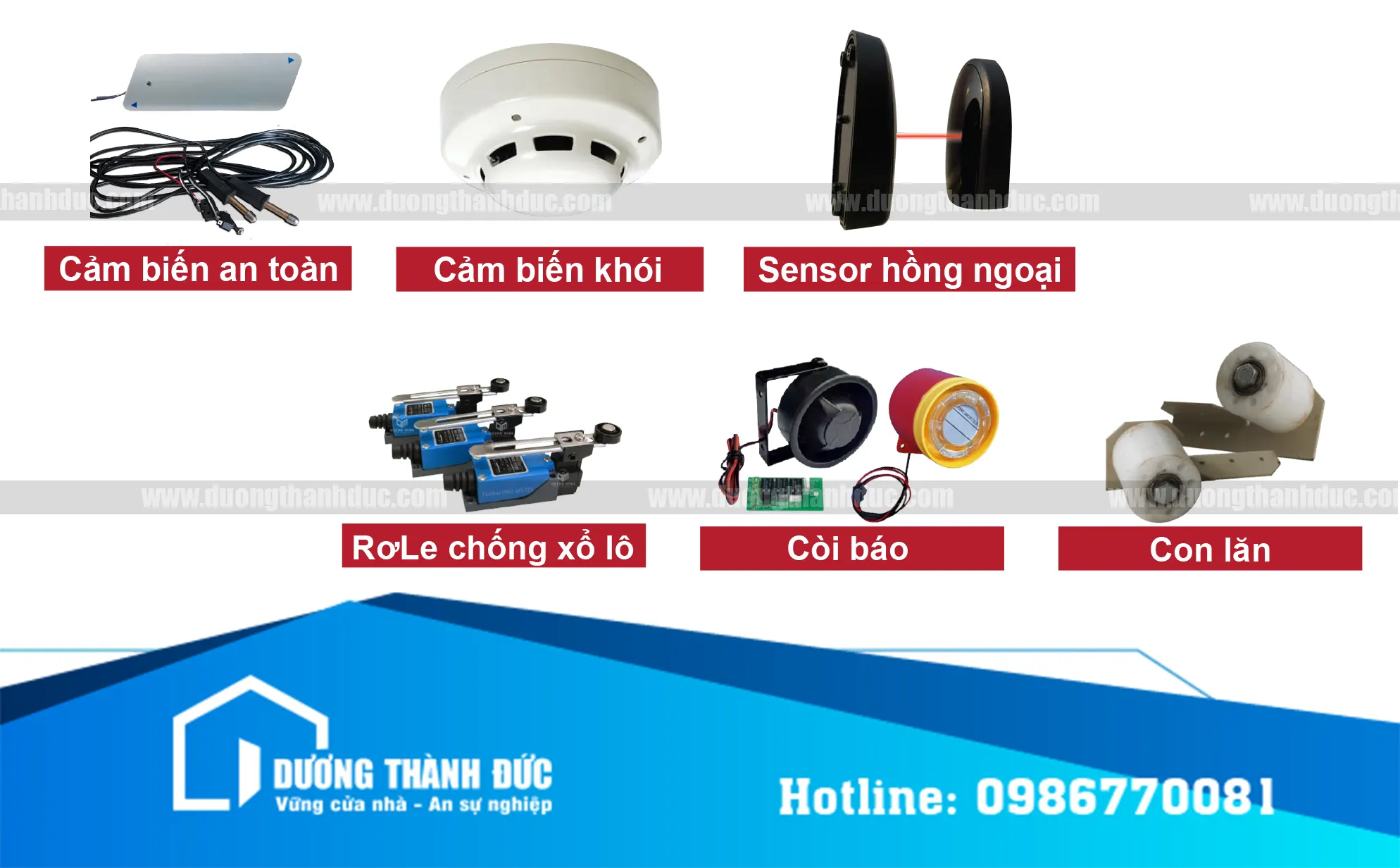 Chọn cửa cuốn phải hiểu về Các Loại Phụ Kiện An Toàn Đi Kèm