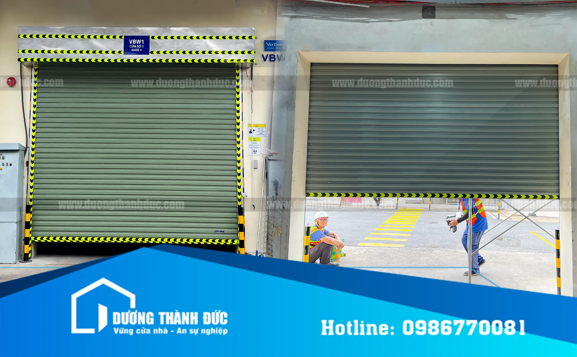 Hình Ảnh Thực Tế Lắp Đặt Cửa Cuốn Tấm Liền Austdoor Cho Nhà Xưởng Virbac – KCN Sông Mây, Đồng Nai