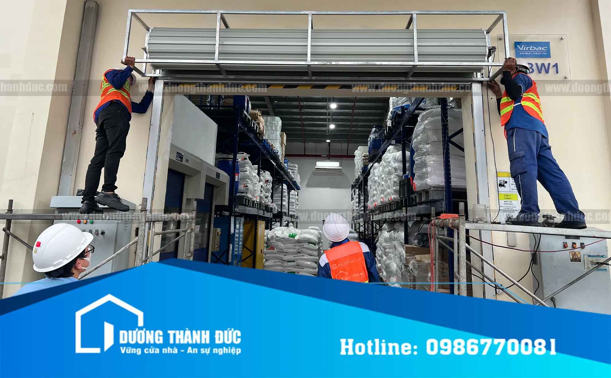 Hình Ảnh Thực Tế Lắp Đặt Cửa Cuốn Tấm Liền Austdoor Cho Nhà Xưởng Virbac – KCN Sông Mây, Đồng Nai