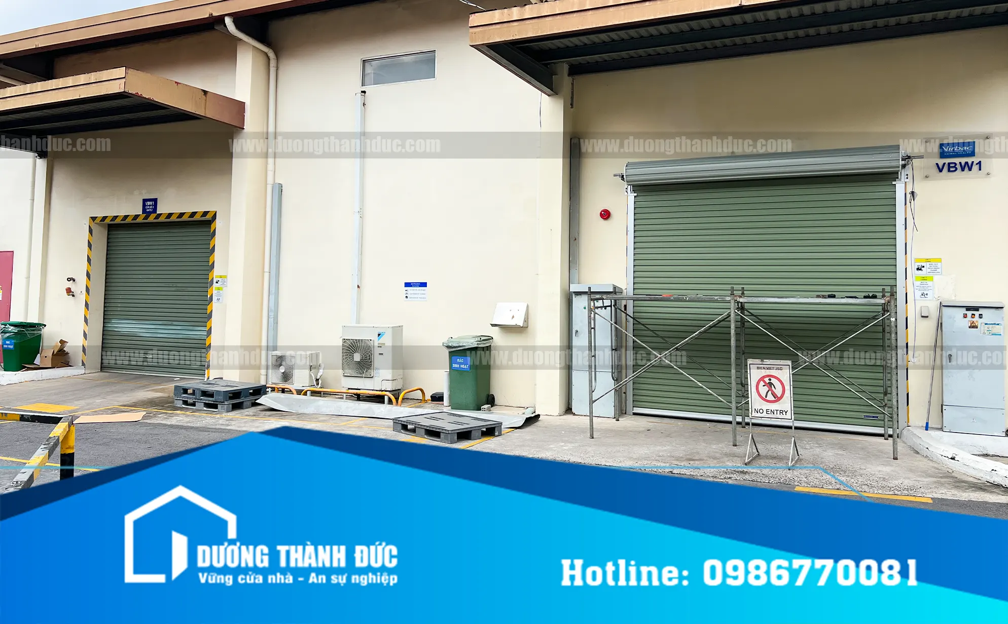 Hình Ảnh Thực Tế Lắp Đặt Cửa Cuốn Tấm Liền Austdoor Cho Nhà Xưởng Virbac – KCN Sông Mây, Đồng Nai