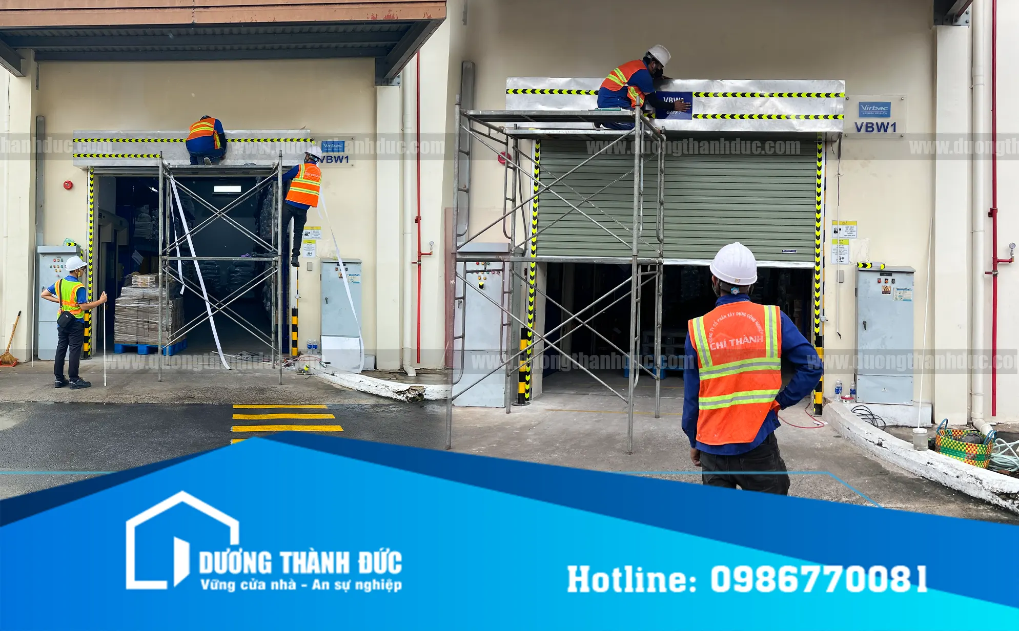 Hình Ảnh Thực Tế Lắp Đặt Cửa Cuốn Tấm Liền Austdoor Cho Nhà Xưởng Virbac – KCN Sông Mây, Đồng Nai