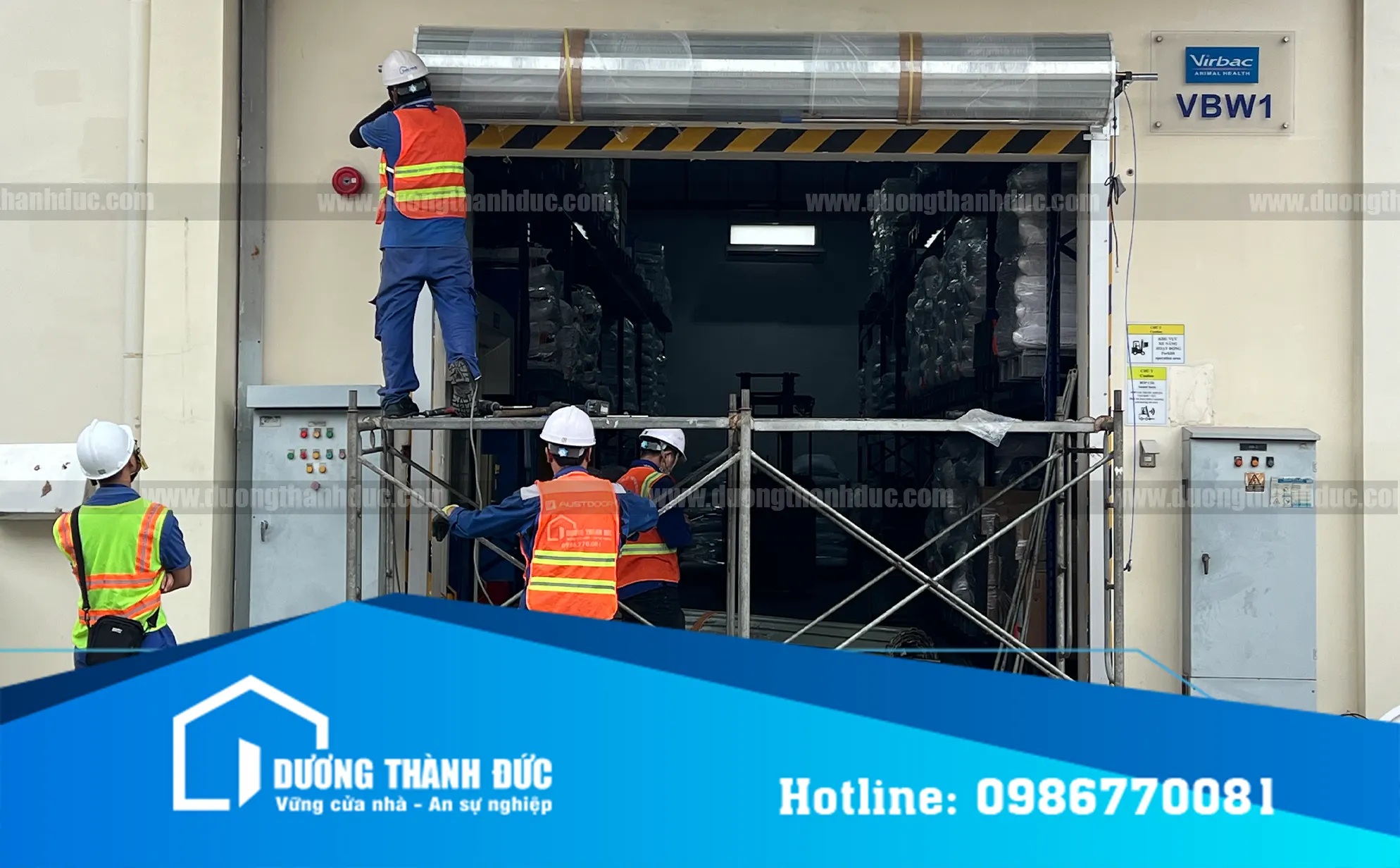 Hình Ảnh Thực Tế Lắp Đặt Cửa Cuốn Tấm Liền Austdoor Cho Nhà Xưởng Virbac – KCN Sông Mây, Đồng Nai