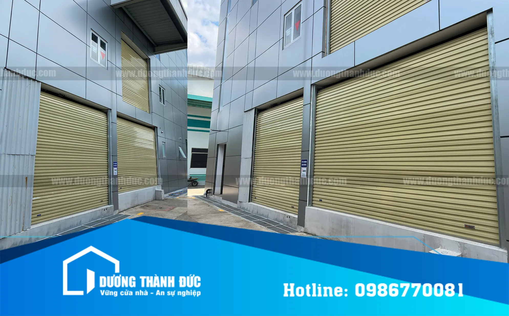 Cửa cuốn Tấm liền cho Cửa cuốn nhà xưởng - Biên Hòa Đồng Nai Dương Thành Đức