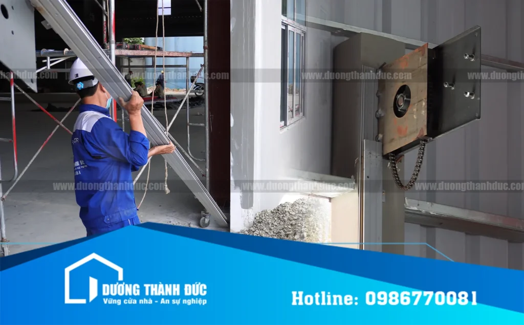 Hình Ảnh Thưc Thế Ray Cửa Cuốn Nhà Xưởng