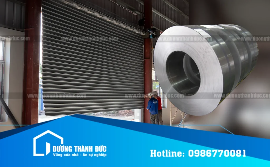 Thép làm cửa cuốn nhà xưởng SGCC