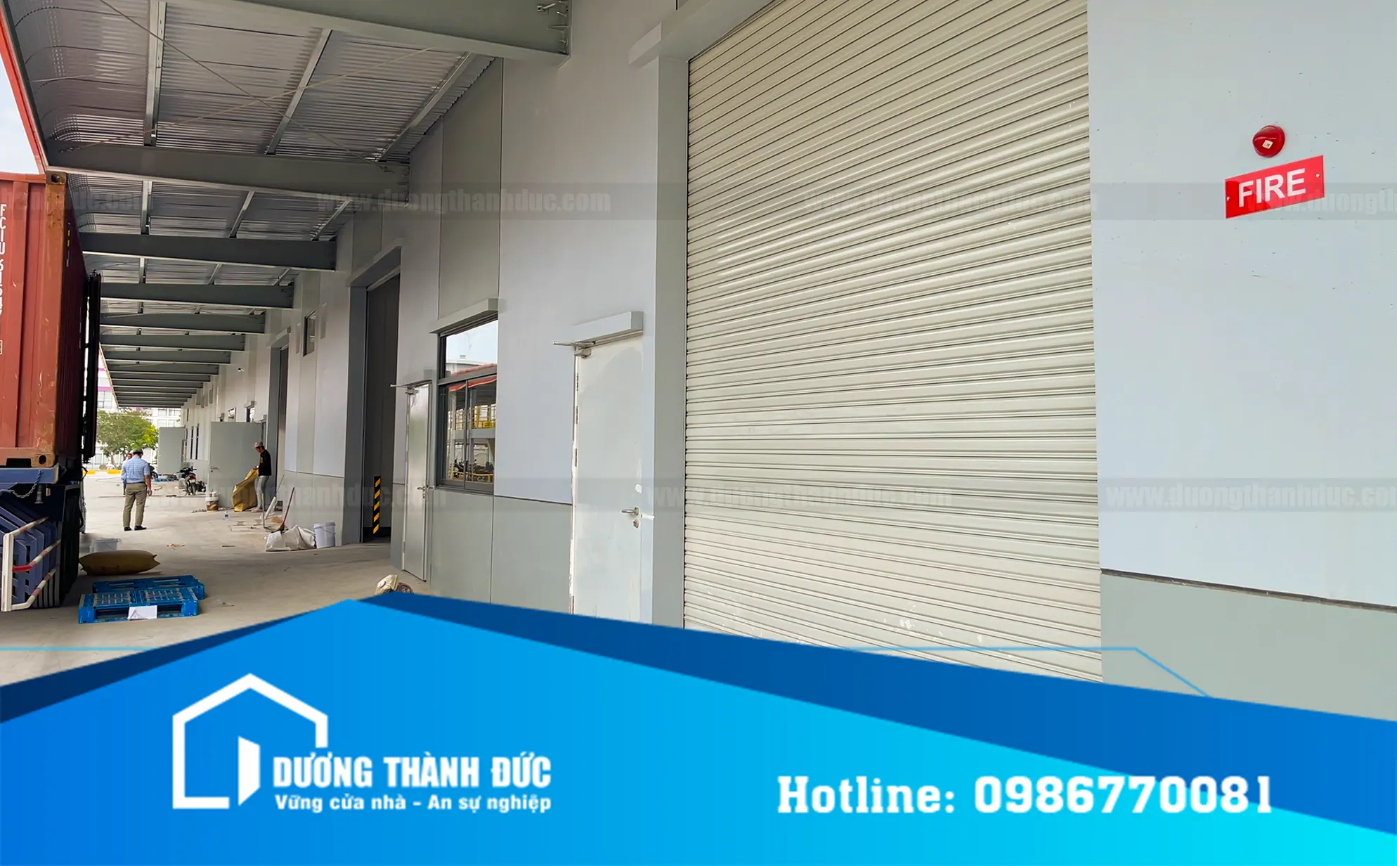 Hình ảnh thực tế ngoài công trình cửa Thép và Cửa cuốn chống cháy