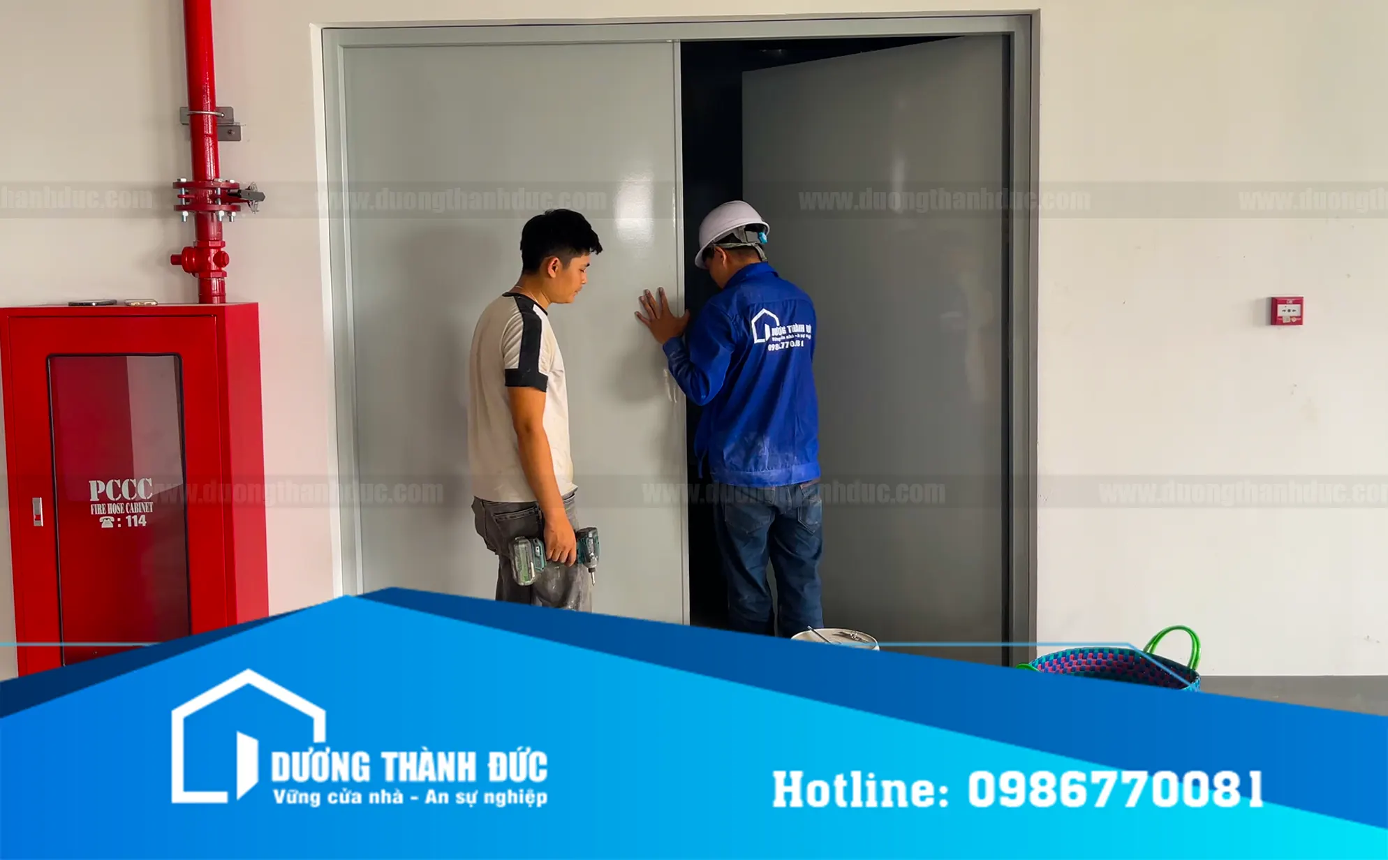 Hình ảnh thực tế ngoài công trình cửa Thép và Cửa cuốn chống cháy