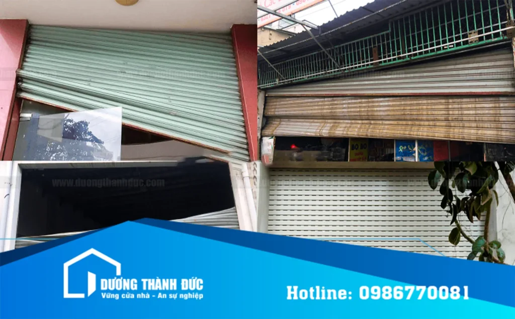 Hậu quả cân chỉnh trục cửa cuốn nhà xưởng không chuẩn